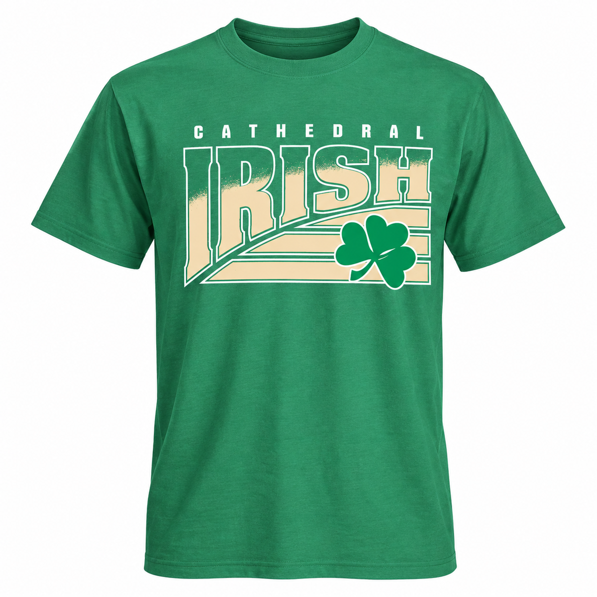 Cathedral Irish Vintage Varsity Tee – Green