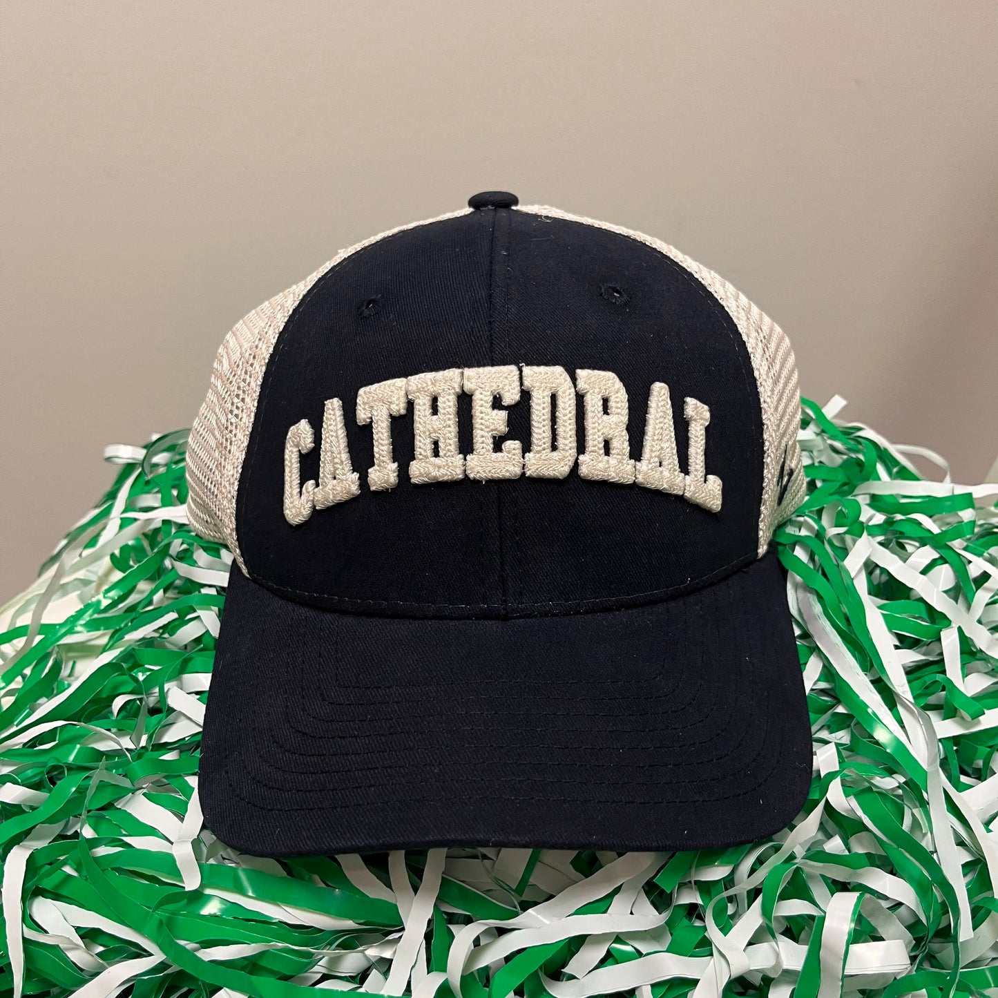 Navy Blue Cathedral Chain Stitch Hat