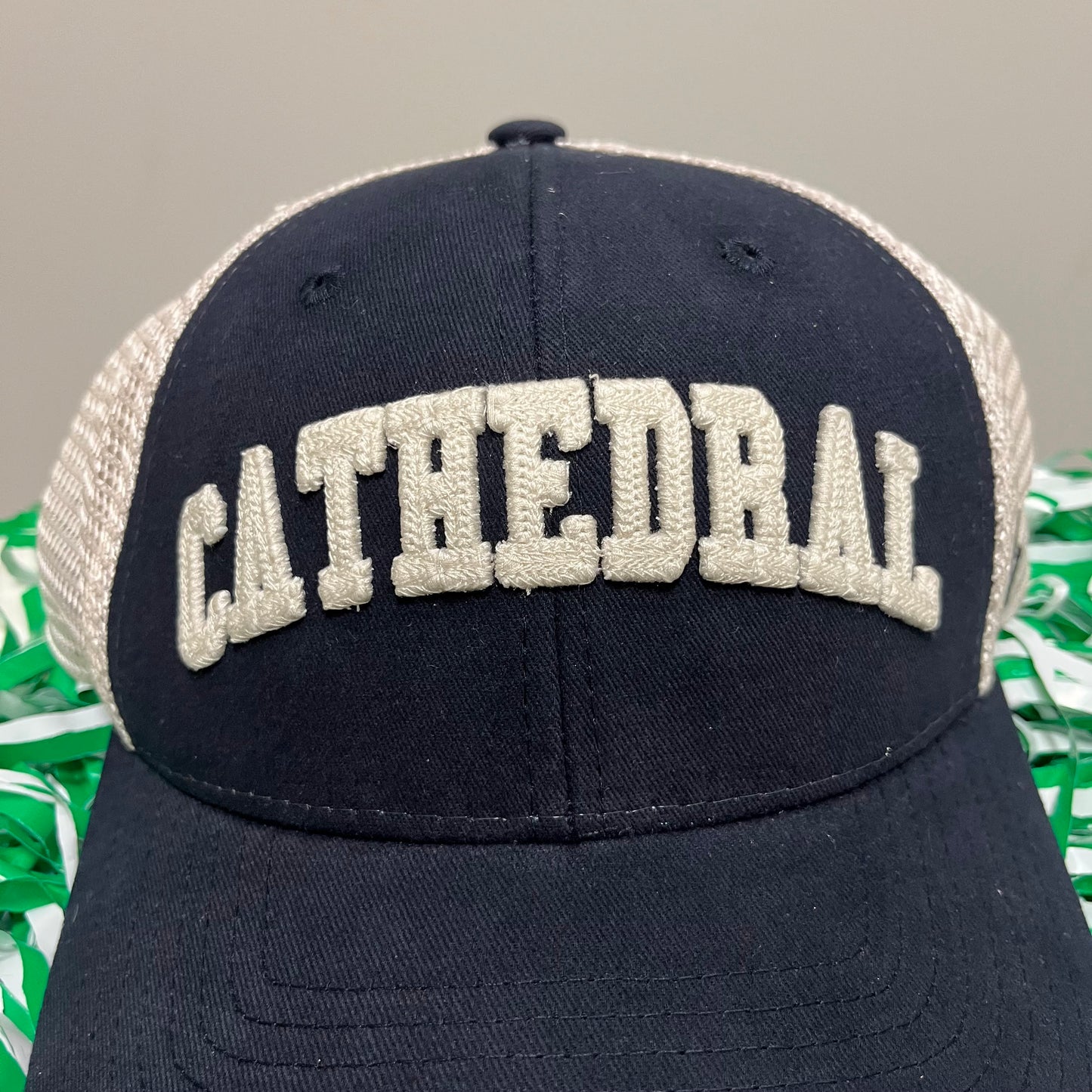 Navy Blue Cathedral Chain Stitch Hat