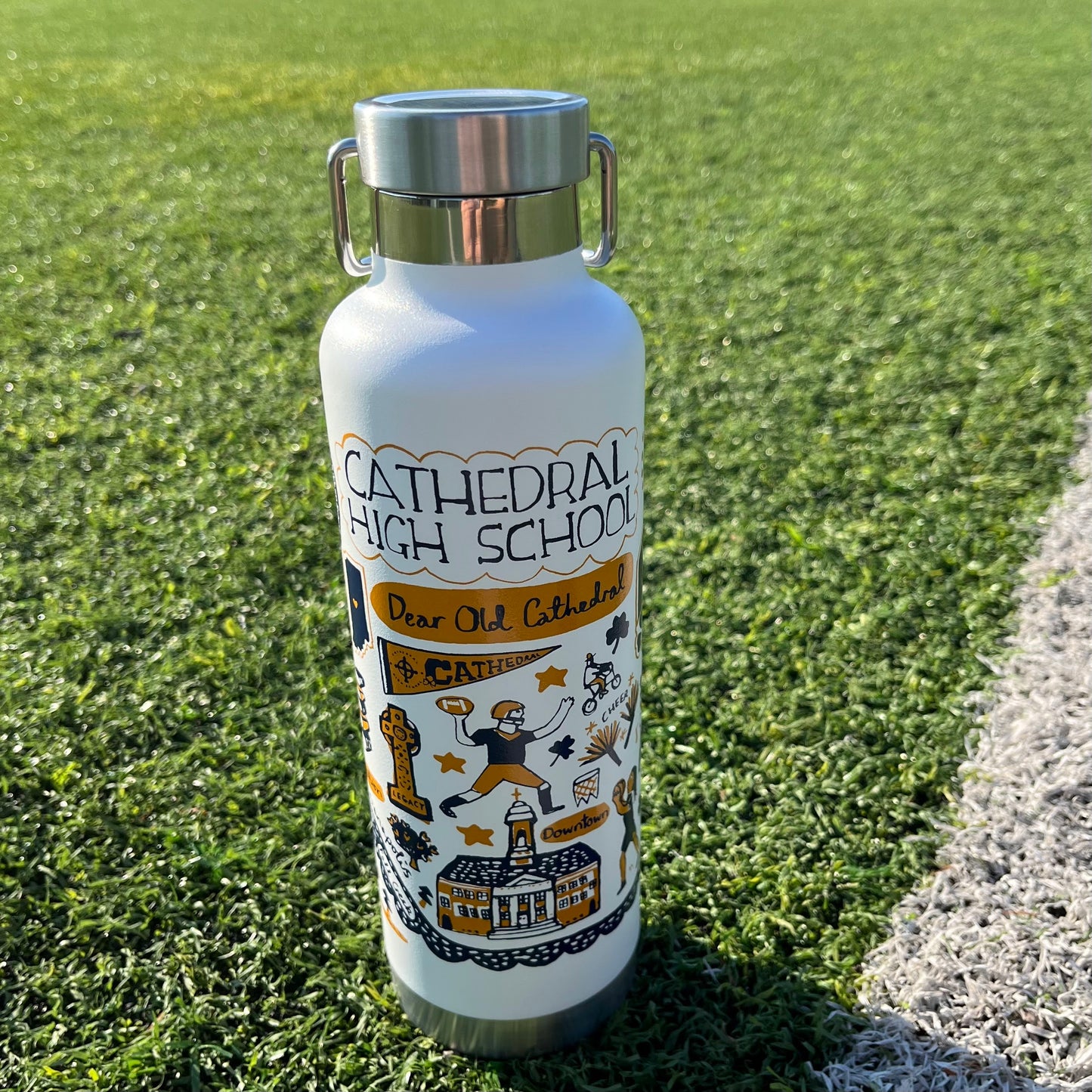 25 Ounce Stainless Steel Cathedral Artwork Water Bottle