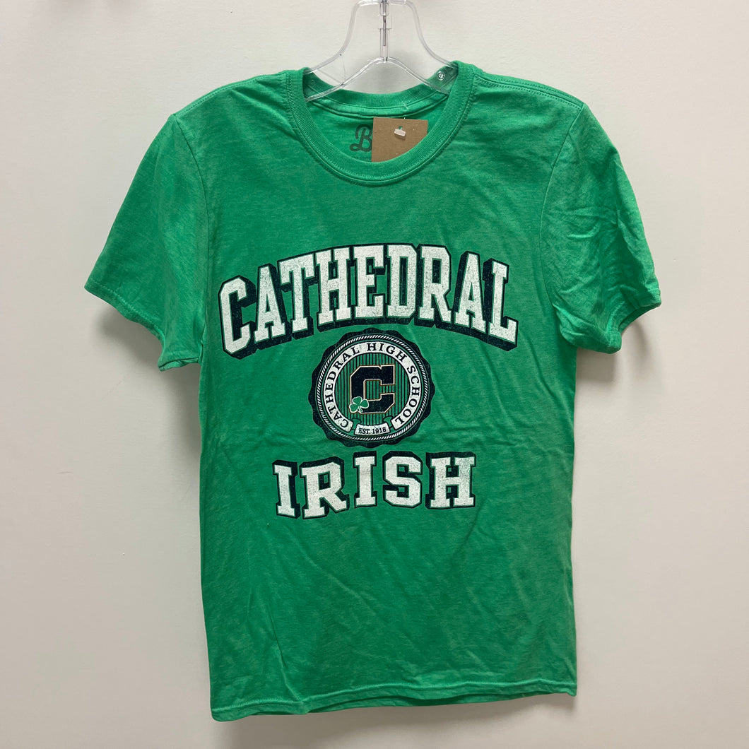 Cathedral Kelly Green Distressed Graphic T-shirt