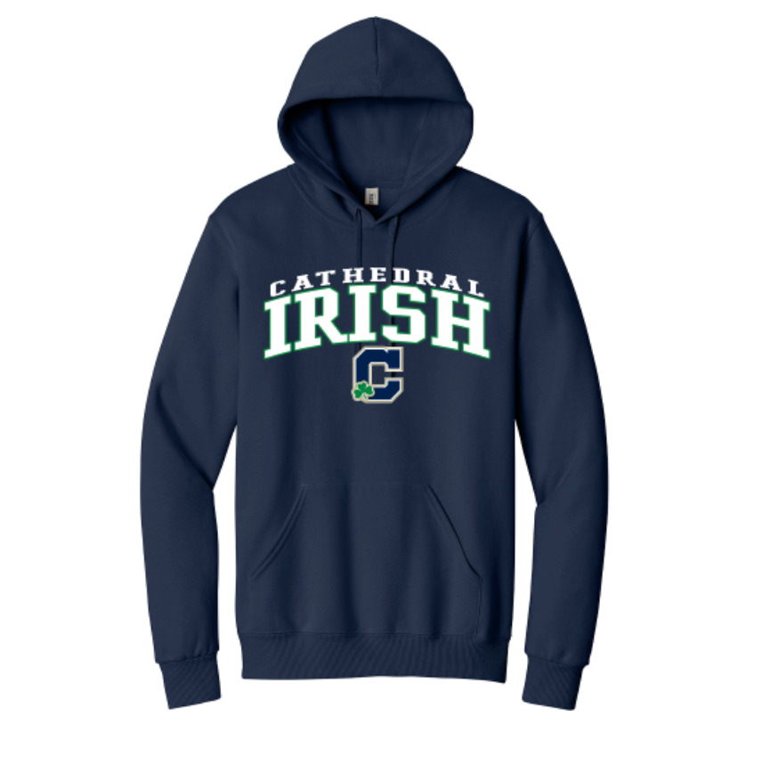 Cathedral Irish Navy Hooded Sweatshirt