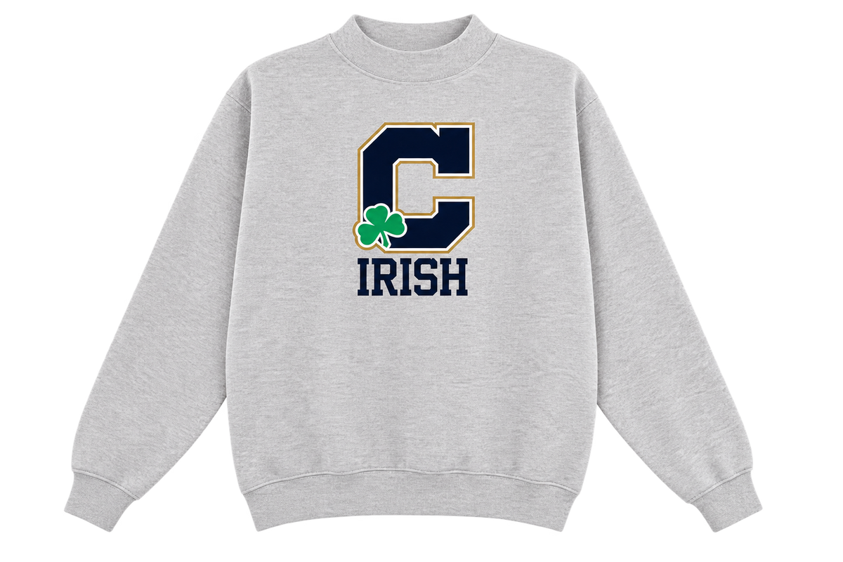 Cathedral Irish Varsity Mock Neck Sweatshirt
