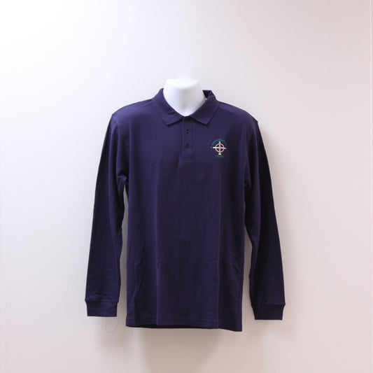 Long Sleeve Uniform Polo Navy