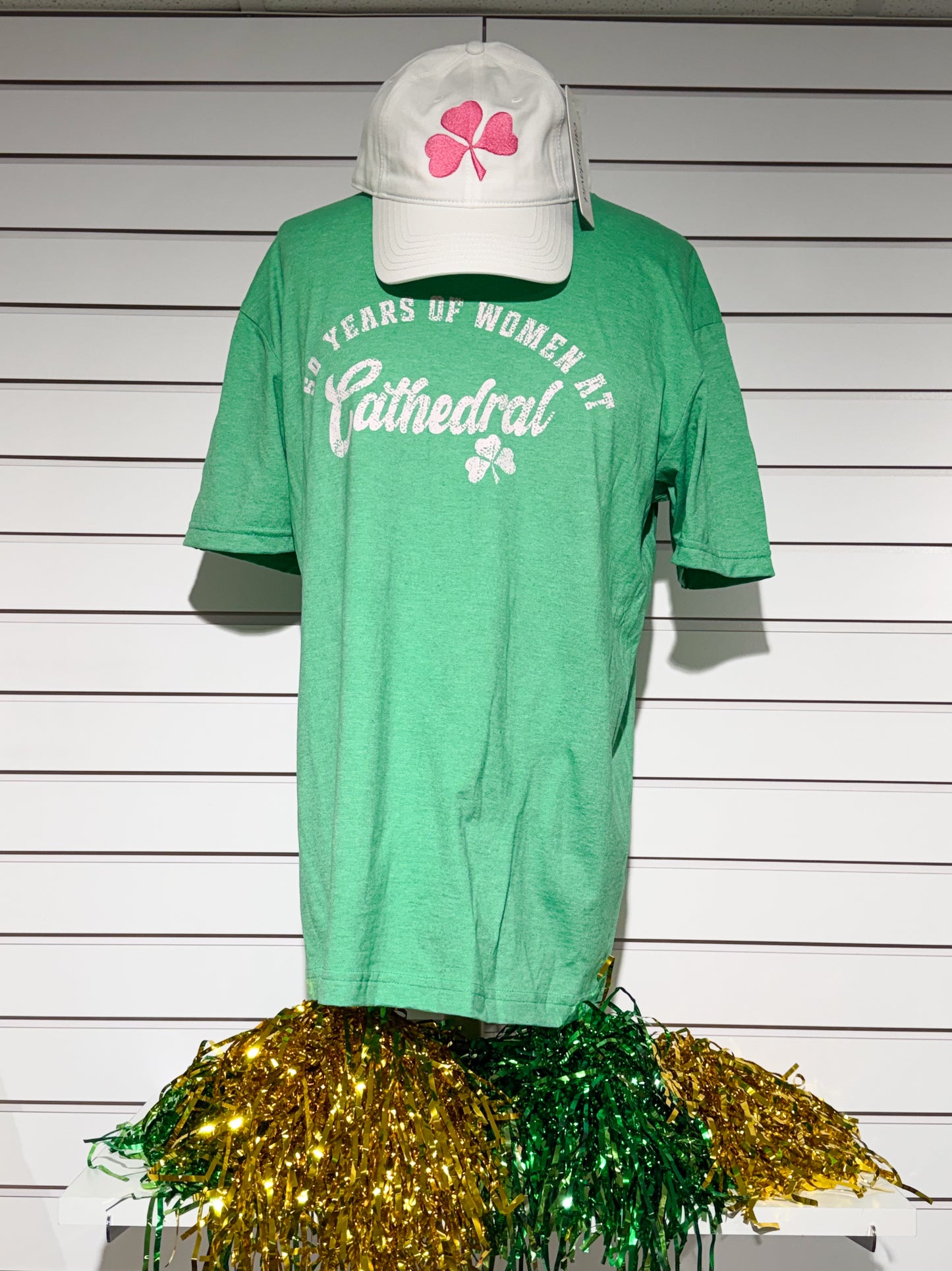 50 Years Tee – Kelly Green & Pink