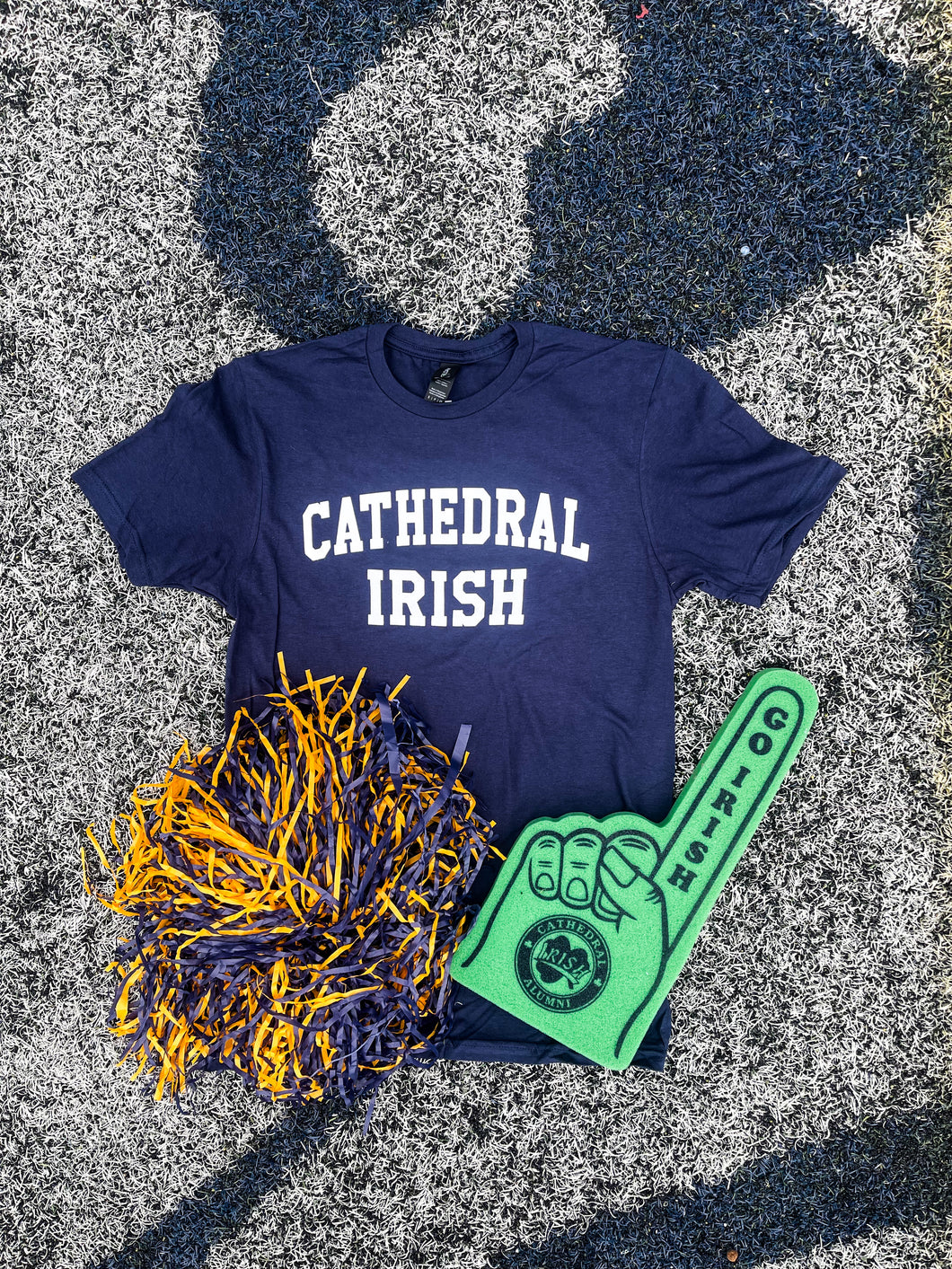 Cathedral Irish Block T-Shirt Navy