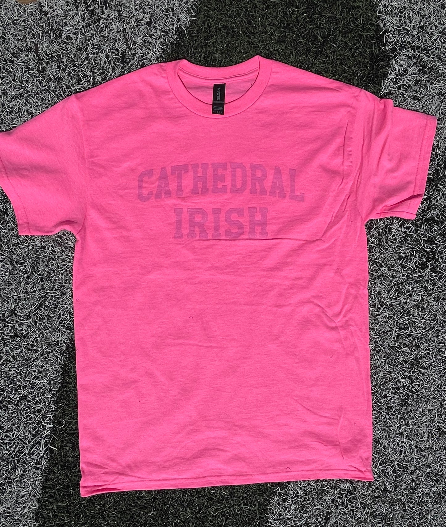 Cathedral Irish Block Pink Tee