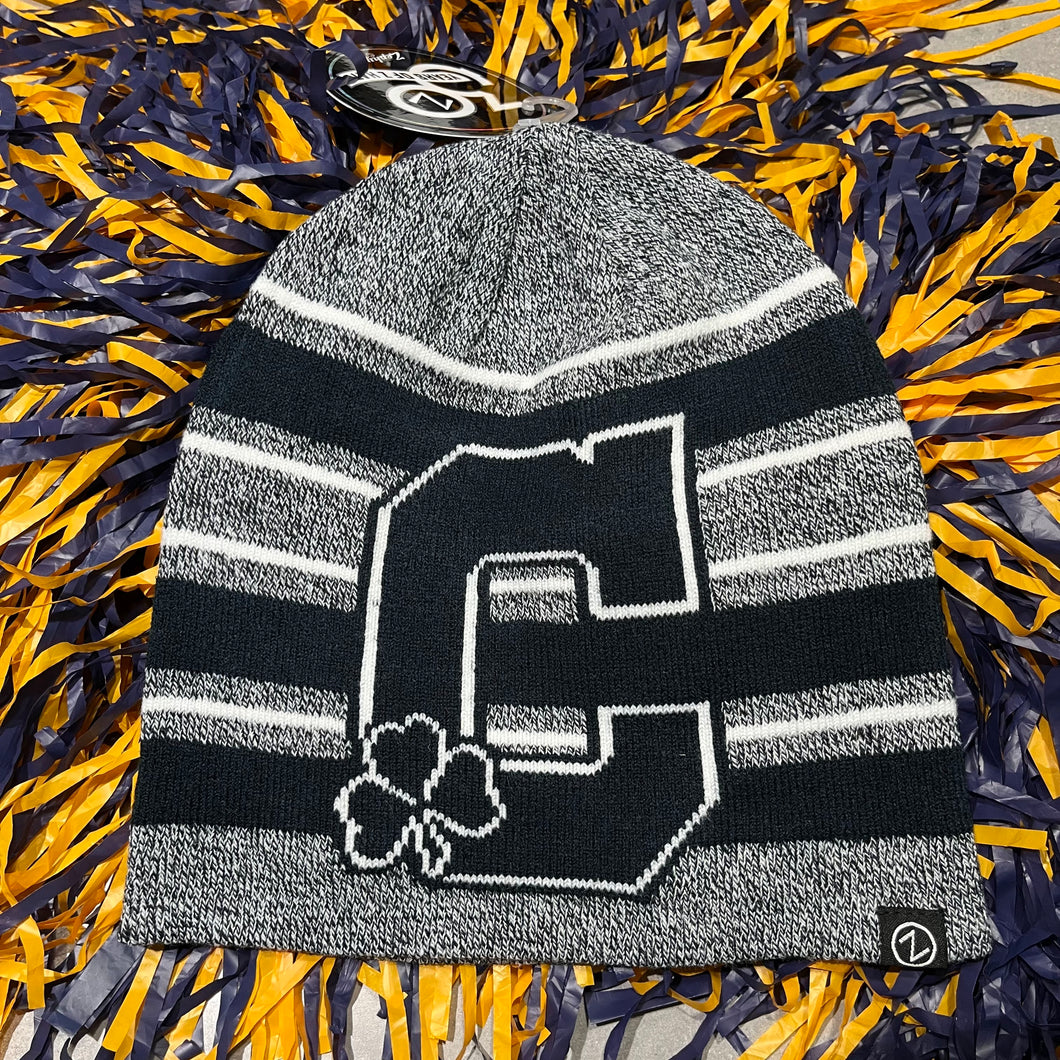 Navy Striped Cathedral Block C Beanie