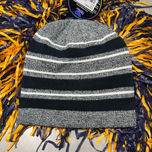 Load image into Gallery viewer, Navy Striped Cathedral Block C Beanie
