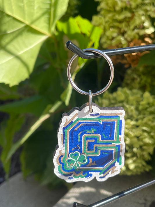 Justin Patten Wooden Keychain