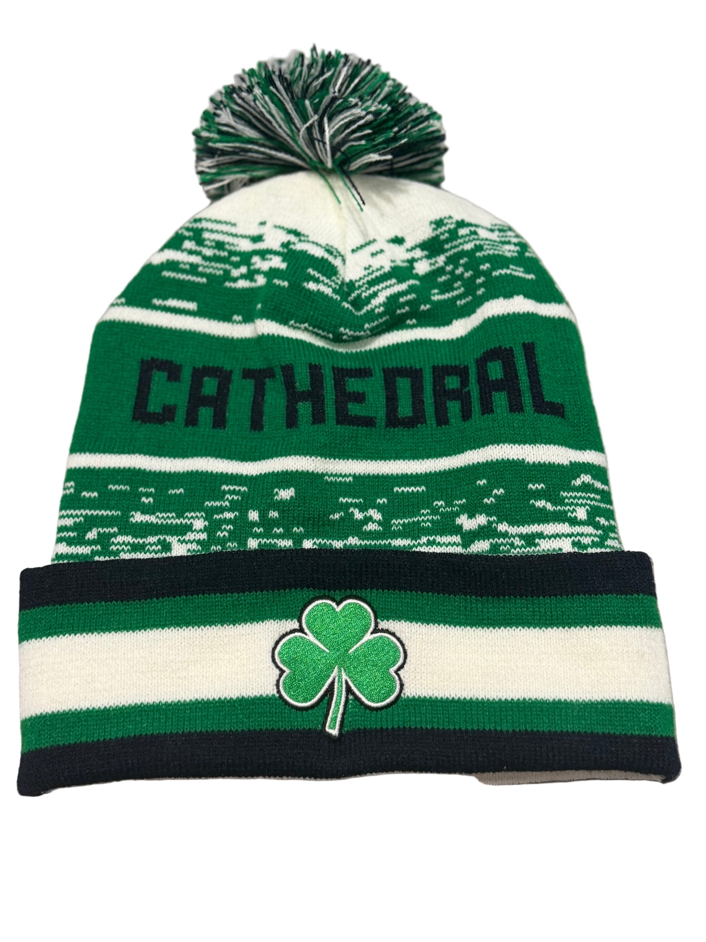 Cathedral Shamrock Pom Winter Hat