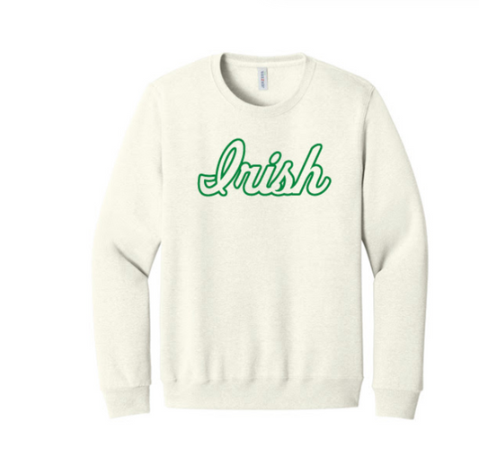 Cathedral Irish Script Cream Crewneck Sweatshirt