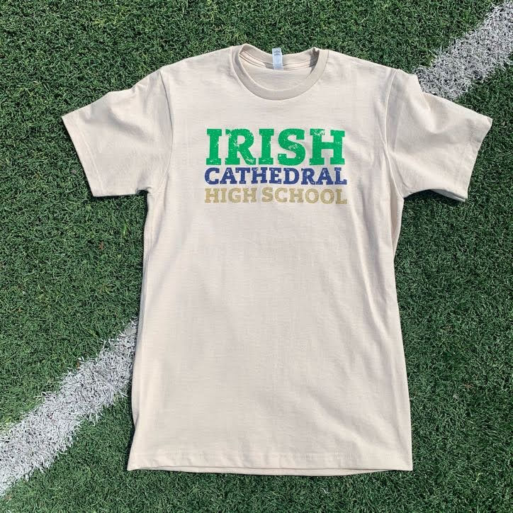 Tan Cathedral Distressed Graphic T-shirt