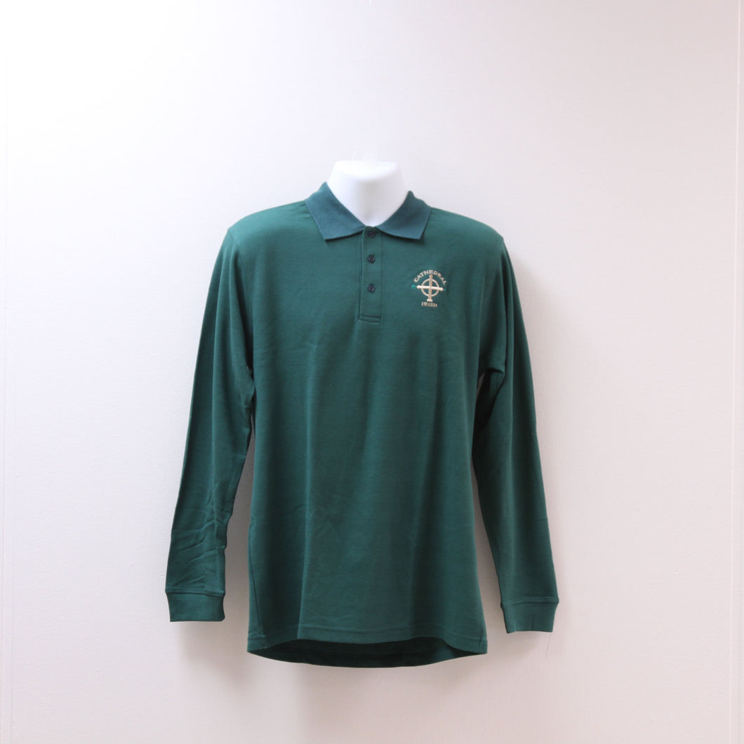 Long Sleeve Uniform Polo Green